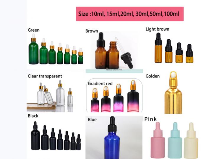 Hot Selling 5ml 10ml 15ml 20ml 30ml 1oz Essential Oil Bottle White Frosted Glass Bottle with Black Glass Pipette