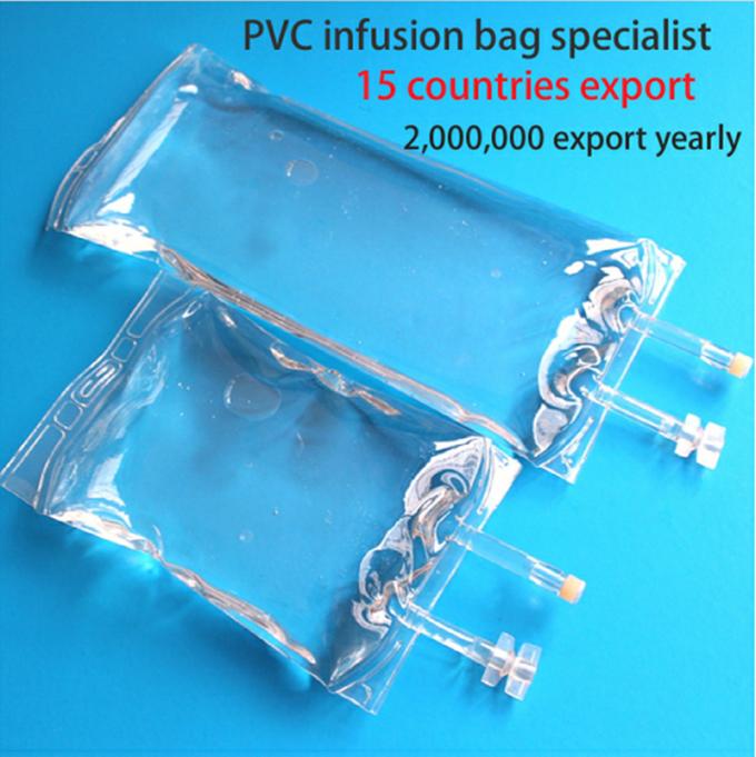 500ml 1000ml PVC Sterile IV Bags PVC IV Bag Plastic Medical Sterile Bags Infusion Bag