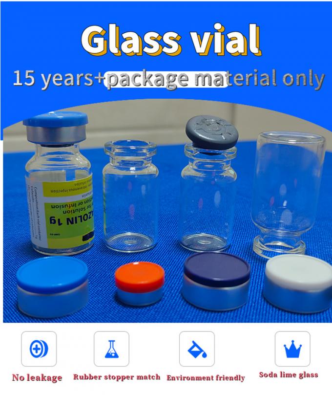 5ml 7ml 20ml Amber Clear Small Pharmaceutical Glass Bottle Injection Glass Vial with Rubber Stopper