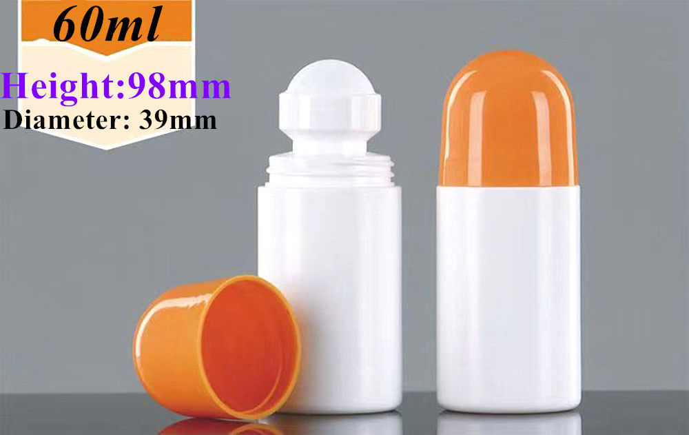 30ml 50ml HDPE プラスチック 空のデオドラント エッセンシャルオイルロール プラスチック ボトル 身体臭い 香水 プラスチック ロール ボトル
