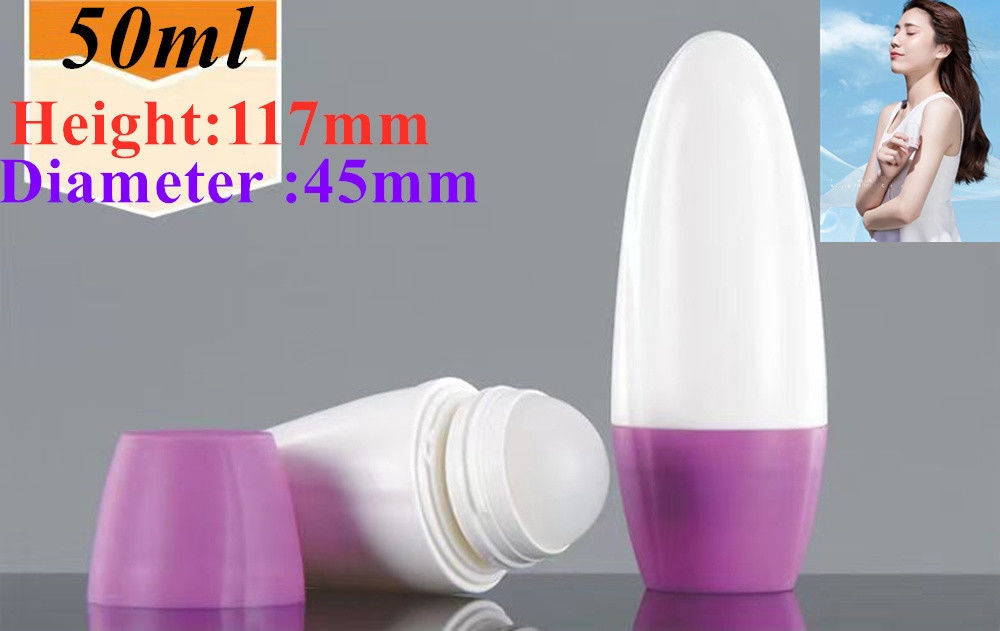 HDPE 30ml 50ml 60ml 円筒状のプラスチックロール ボトル デオドラントボトル プラスチックロールボールの容器