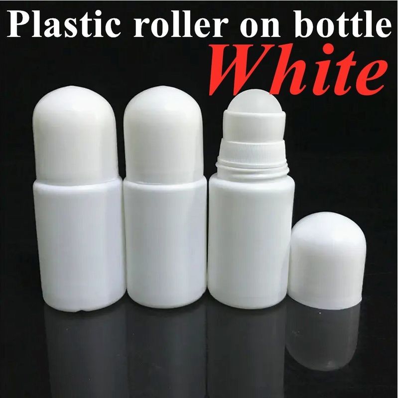30ml 50ml 60ml HDPE プラスチック ホワイト プラスチック デオドラント エッセンシャルオイル ロール ボトル ロールボール