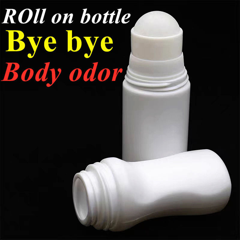 30ml 50ml 60ml HDPE プラスチック ホワイト プラスチック デオドラント エッセンシャルオイル ロール ボトル ロールボール