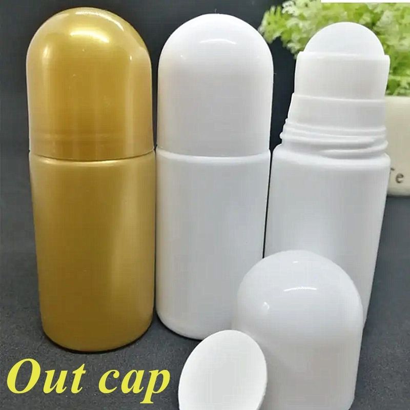 30ml 50ml 60ml HDPE プラスチック ホワイト プラスチック デオドラント エッセンシャルオイル ロール ボトル ロールボール