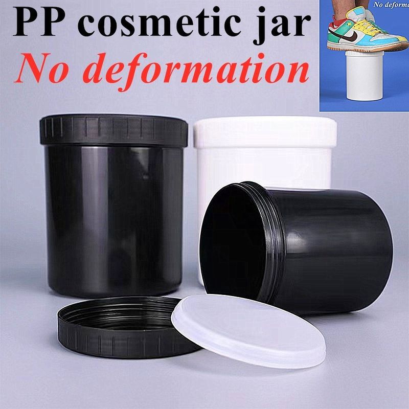 パーソナライズ 150ml 250ml 500ml 950ml 1000ml 白 黒 空 青 透き通る PP コスメティック クリーム 蓋付き