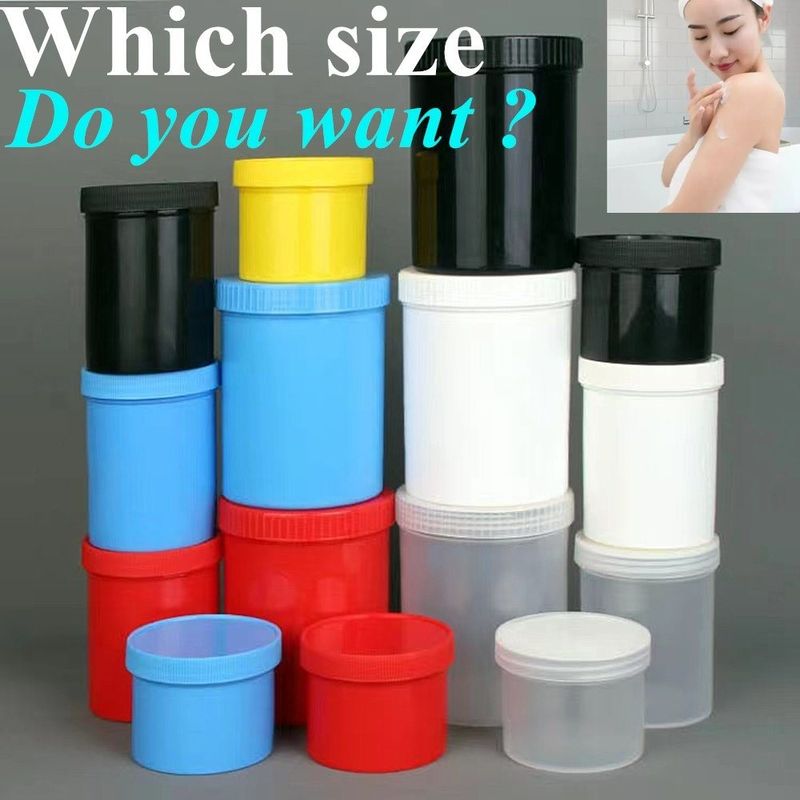 食品用化粧品 250ml 500ml 白 黒 青 PP プラスチック 化粧品 クリーム グラス 化粧品 クリーム プラスチック容器