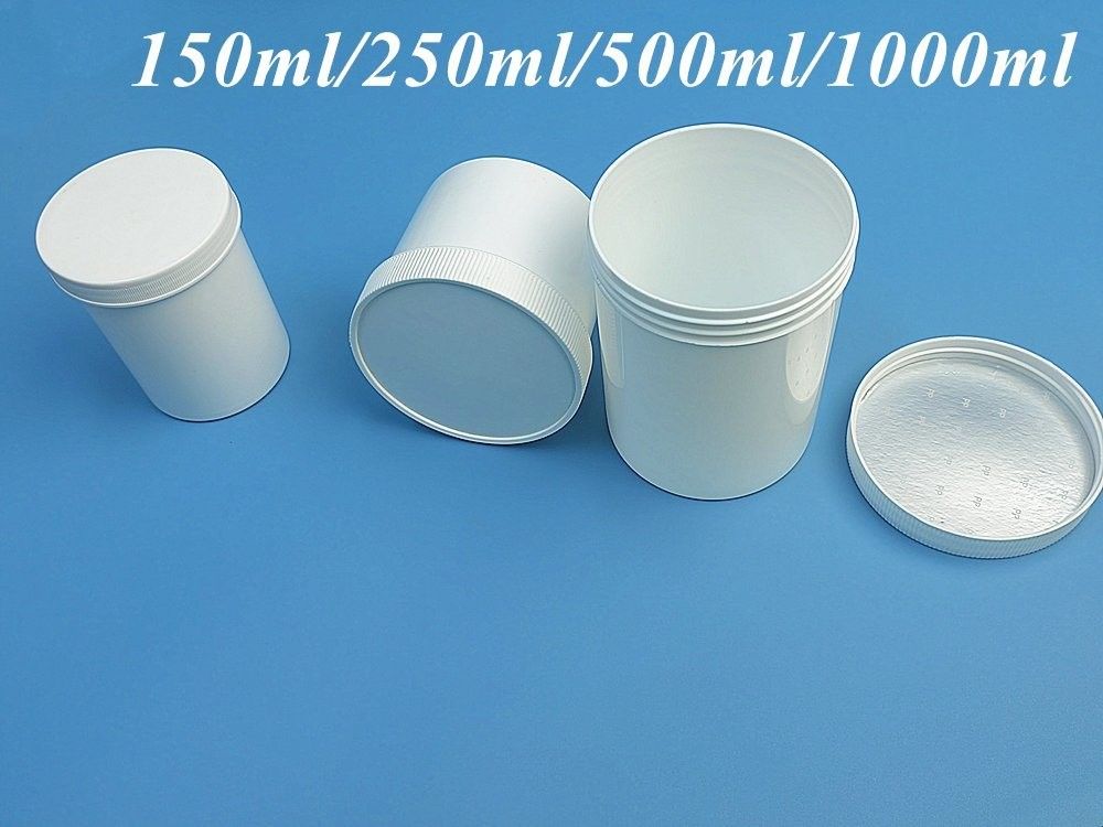 150ml 250ml 500ml 1000ml PP プラスチック ホワイト 空っぽ 贅沢 丸 クリーム 油膏 PP グラス 化粧品 グラス 蓋付き 梱包