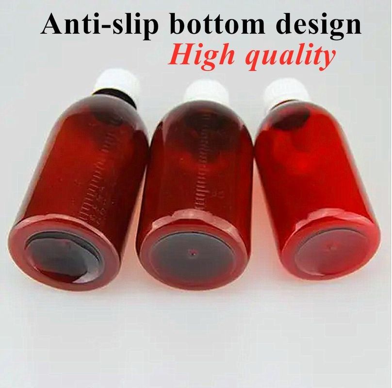 100ml 120ml 150ml 200L カスタマイズされた空きプラスチックアンバーシロップボトル 口服液体医薬品 ペット容器 咳シロップボトル