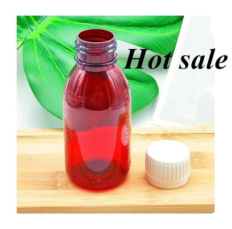 100ml 120ml 150ml 200L カスタマイズされた空きプラスチックアンバーシロップボトル 口服液体医薬品 ペット容器 咳シロップボトル