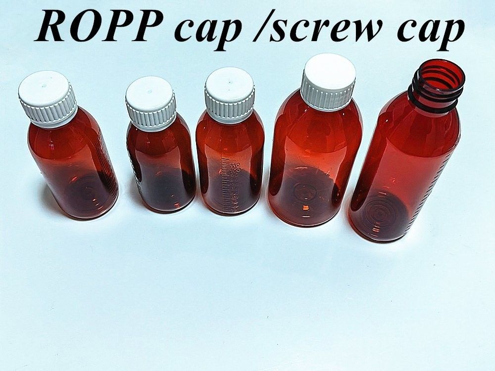100ml 120ml 150ml ペット用大容量 レッド コンテナ 咳シロップ ボトル 薬 口服用液体 茶色 プラスチックボトル