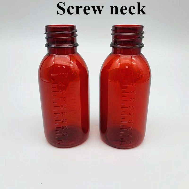100ml 120ml 口服 ペット用液体 アンバー咳シロップ容器 アンバー空き咳シロップ ボトル