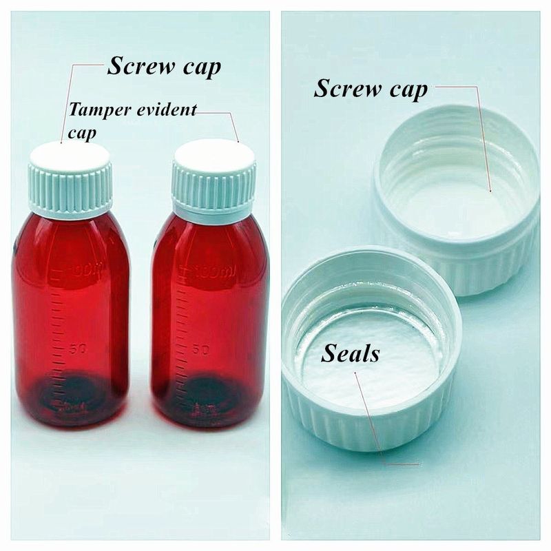 100ml 120ml 150ml 茶色の口服用液体ボトル シロップ 医薬品ボトル ペット プラスチック 咳シロップ ボトル 防腐蓋付き