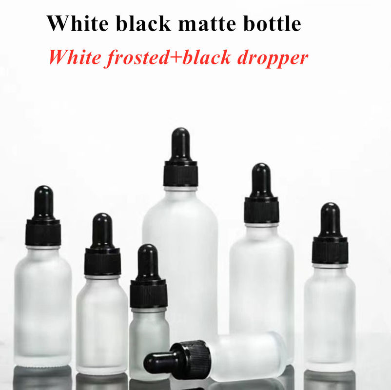 10ml 15ml 20ml 30ml 50ml ホワイト フロストガラス エッセンシャルオイル ボトル セラム オイル ボトル