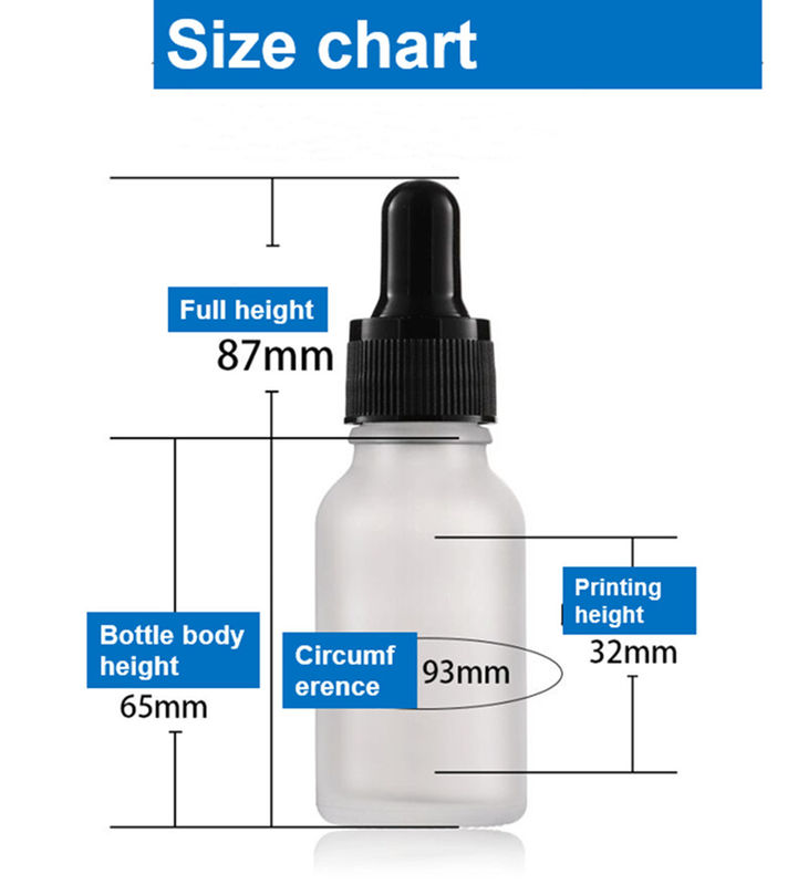 5ml 10ml 15ml 20ml 30ml 1oz 空の精油ボトル ホワイト フロストグラスドロッパー 金色のリングドロッパーキャップ付きボトル