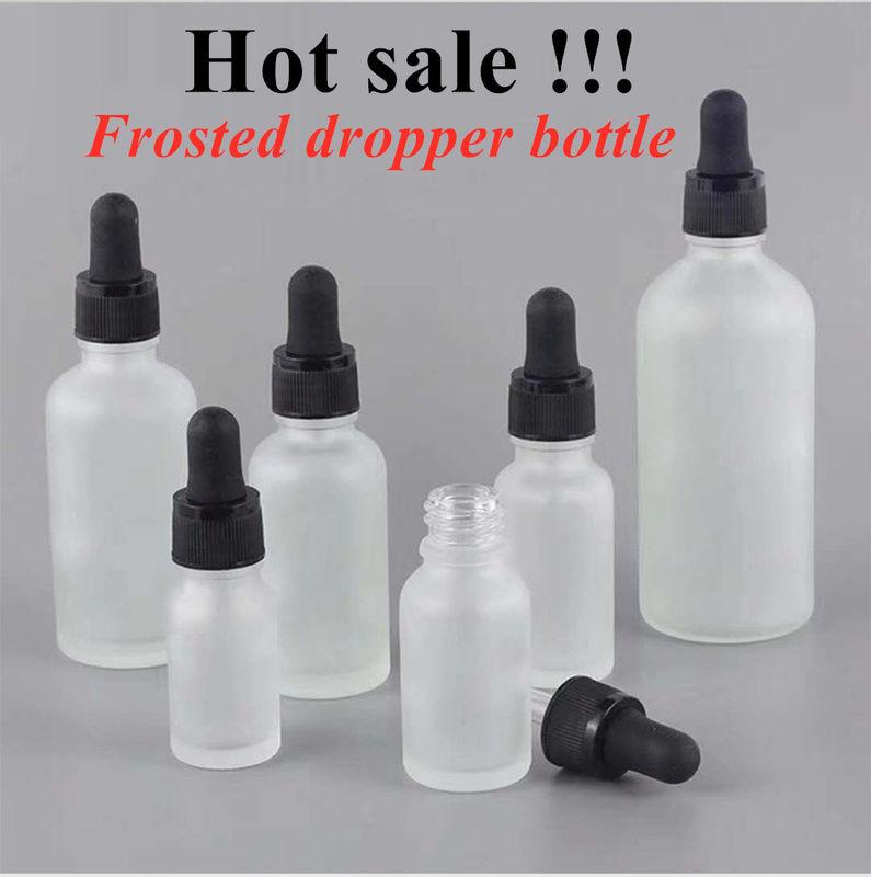 豪華 15ml 20ml 30ml 50ml 空のエッセンシャルオイル マットホワイト 凍ったアンバーエッセンシャルオイル ガラスドロッパーボトル