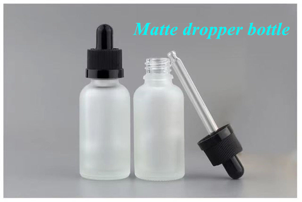 5ml 10ml 15ml 20ml 30ml 50ml 空の丸い化粧品 エッセンシャルオイルボトル 凍った白いガラスボトル ガラスパイペット