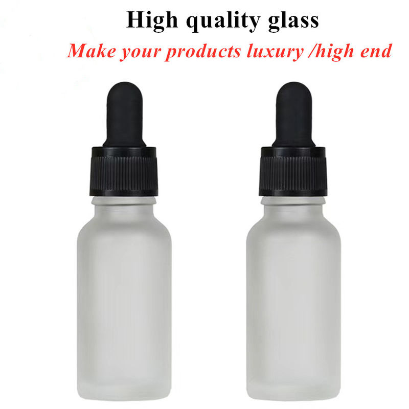 20ml 30ml50ml 2oz 化粧品 個人用眼 エッセンシャルオイル ガラス 白色 凍ったドロッパーボトル ドロッパーキャップ