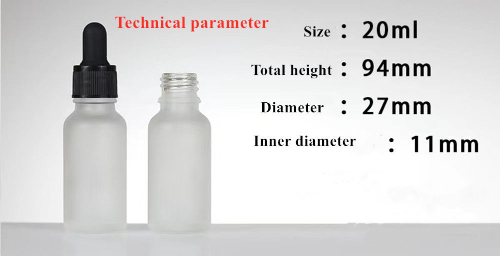 20ml 30ml50ml 2oz 化粧品 個人用眼 エッセンシャルオイル ガラス 白色 凍ったドロッパーボトル ドロッパーキャップ