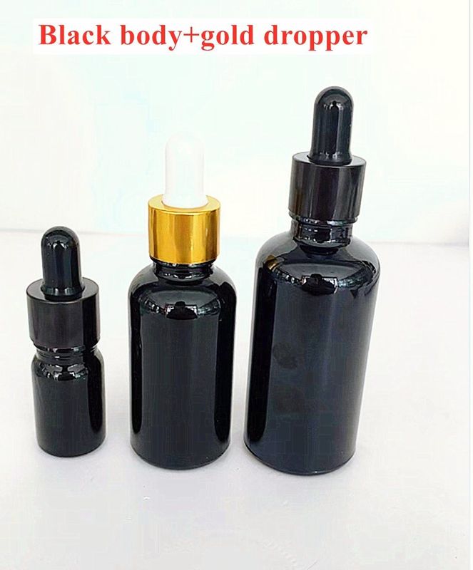 卸売 格安 5ml 10ml 15ml 20ml 30ml 50ml 空白 黒色 ガラス エッセンシャルオイル ボトル