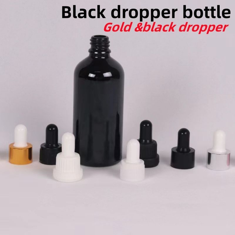 10ml 20ml 30ml 50ml ブラック ガラス ドロッパー ボトル 精油 ボトル ガラス ボトル ガラス ボトル 子供 防止 ボトル