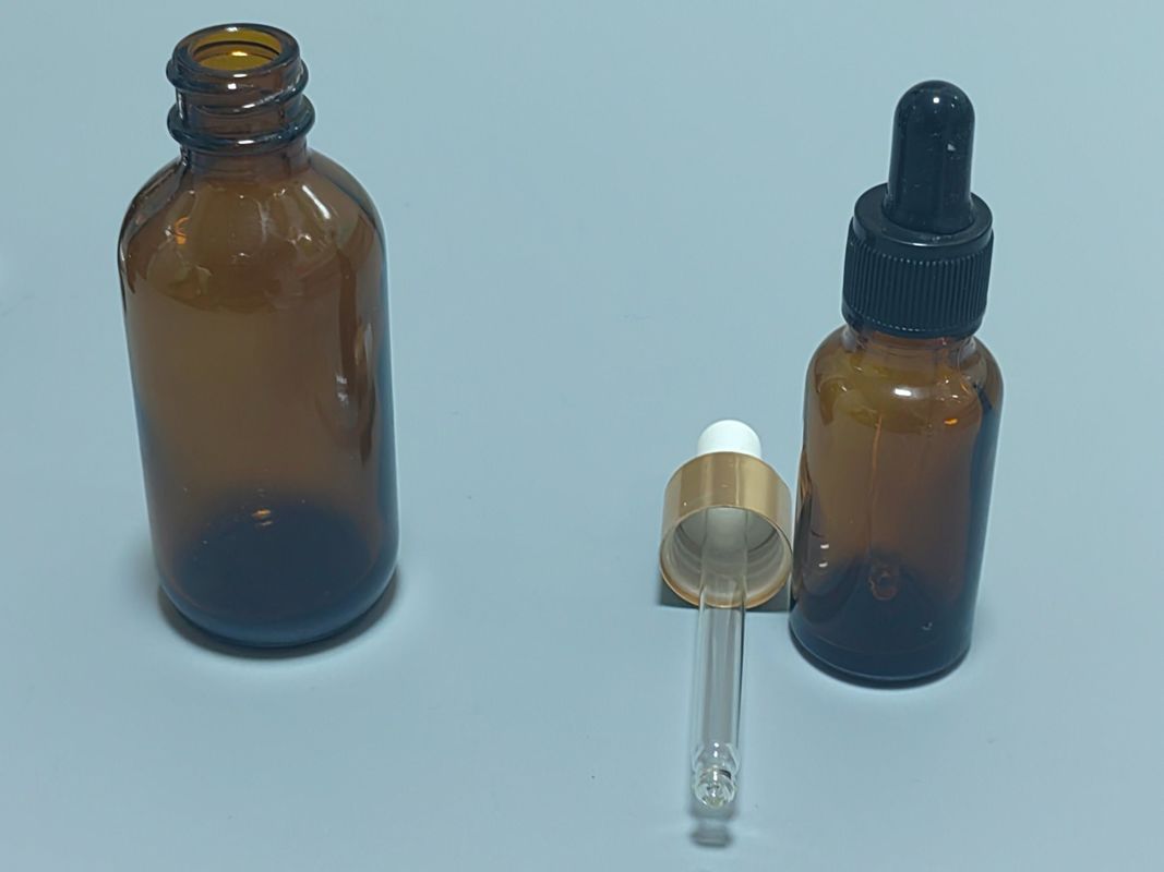 エッセンシャルオイルのパッケージ 1OZ 2OZ 20ml 30ml 50ml アンバーエッセンシャルオイルの血清 子供用キャップ付きグラスドロッパーボトル