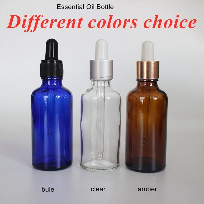 化粧品 ガラスボトル 珀色血清 滴滴器 ボトル 30ml 50ml 60ml 珀色 贅沢 エッセンシャルオイル 黒色滴滴器頭付き ガラスボトル