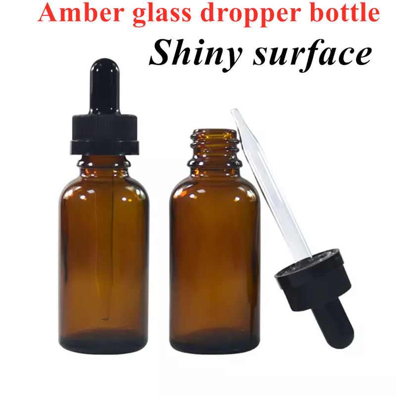 ホットセール 空っぽ 贅沢 アンバーブラウン 10ml 15ml 20ml 30ml 50ml 60ml ガラス エッセンシャルオイル ボトル 血清パッケージ