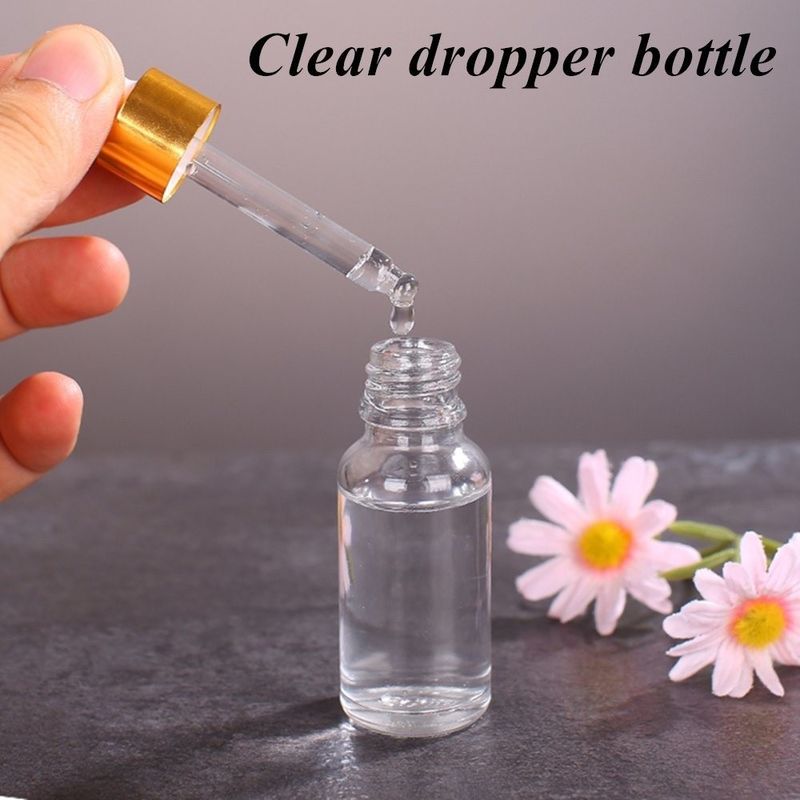 15ml 20ml 50ml 100ml 高級 空 透明 透明 血清 髪 エッセンシャル オイル グラス ドロッパー ボトル 皮膚ケア