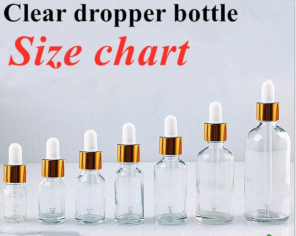15ml 20ml 50ml 100ml 高級 空 透明 透明 血清 髪 エッセンシャル オイル グラス ドロッパー ボトル 皮膚ケア