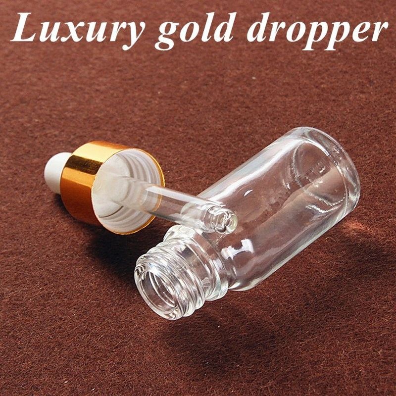 15ml 20ml 50ml 100ml 高級 空 透明 透明 血清 髪 エッセンシャル オイル グラス ドロッパー ボトル 皮膚ケア