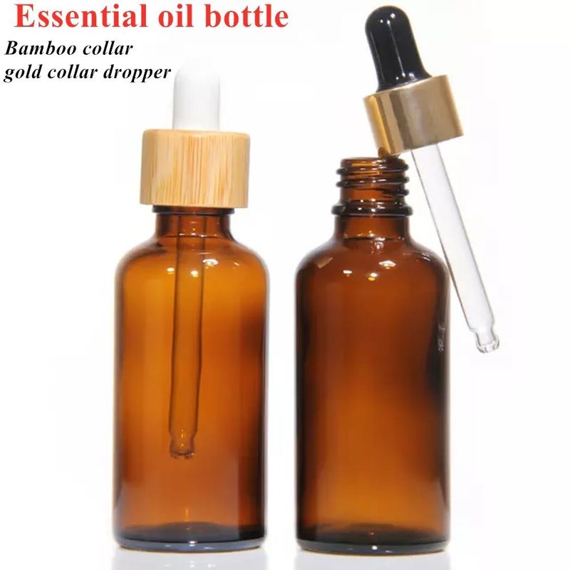 30ml 50ml 60ml 100ml ヘアオイル 血清 バードオイル アンバー ブラウン 空丸 エッセンシャルオイル ガラスドロッパーボトル
