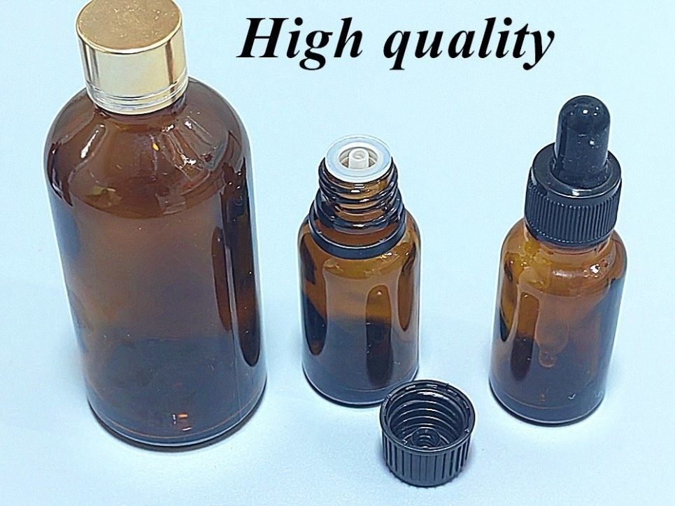 30ml 50ml 60ml 100ml ヘアオイル 血清 バードオイル アンバー ブラウン 空丸 エッセンシャルオイル ガラスドロッパーボトル