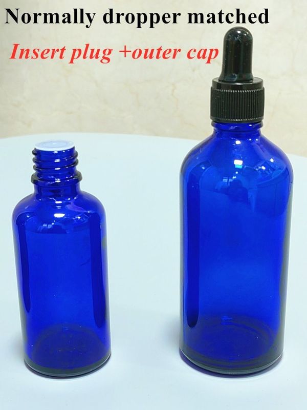 20ml 30ml エッセンシャルオイル 血清 皮膚ケア 化粧品 パッケージ ボトル コバル ブルー グラス ドロッパー ボトル ドロッパー
