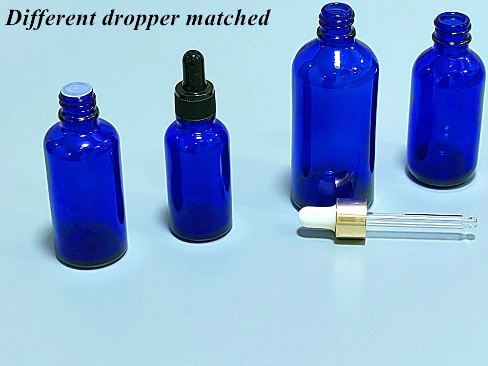 20ml 30ml エッセンシャルオイル 血清 皮膚ケア 化粧品 パッケージ ボトル コバル ブルー グラス ドロッパー ボトル ドロッパー