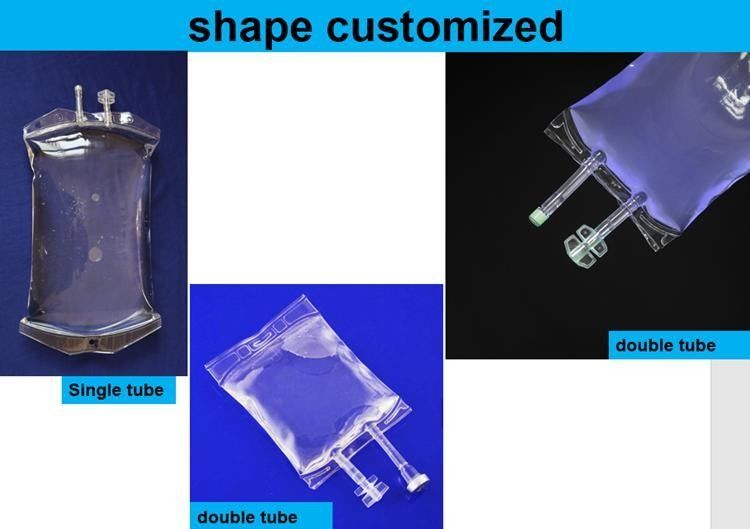 250ml 500ml 1000ml 使い捨てインフュージョンバッグ 医療用PVC ステリル塩分液 IV 液体溶液 PVC インフュージョンバッグ