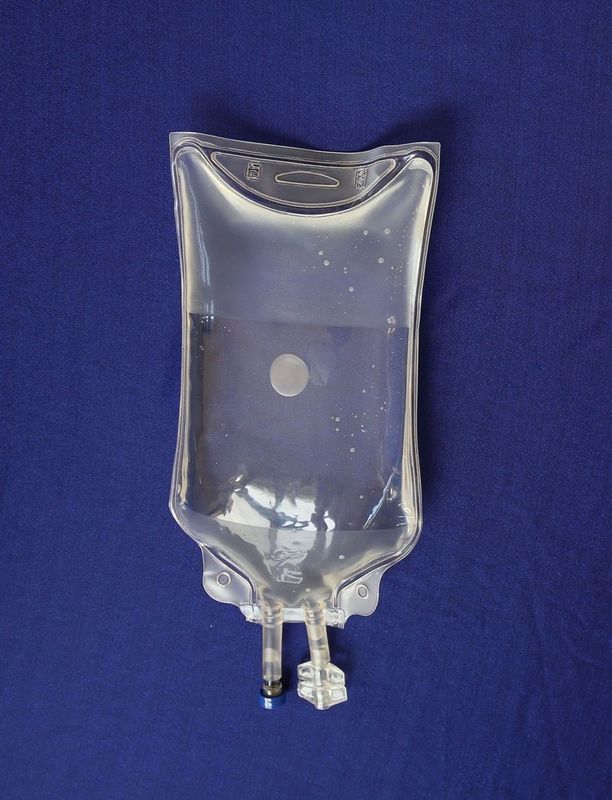 500ml IV 溶液 医療用液体袋 ダブルチューブ インフュージョンバッグ 非 DEHP 空のIV バッグ シングルポート