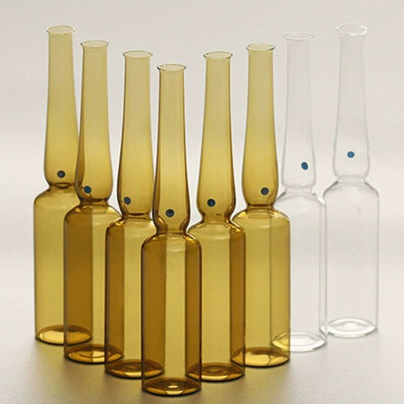5ml 10ml 20ml 透明アンバーチューブルガラスアンプル 色のリング 断裂 医療 中性ボロシリケートガラスアンプル