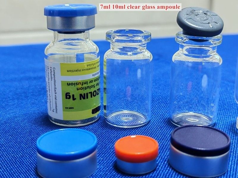 7ml 10ml クリアアンバー 薬剤 ステリル 注射 管状 ステリル 空のガラス 薬用 抗生物質