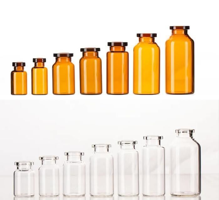 5ml 10ml 20ml アンバー クリア ステリル 注射用 ブラウン 薬剤用 薬剤用 注射用 空の ガラス 錠剤 ブチルゴム stopper