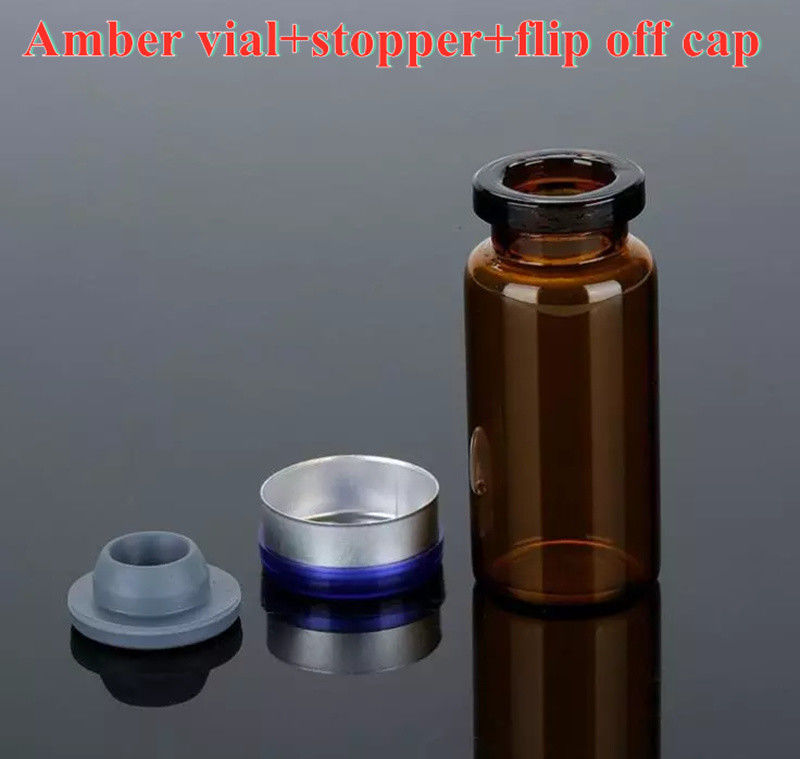 5ml 7ml 透明で茶色のボロシリケートガラス 管状ガラス注射用錠 ワクチン用 アルミプラスチック蓋付き