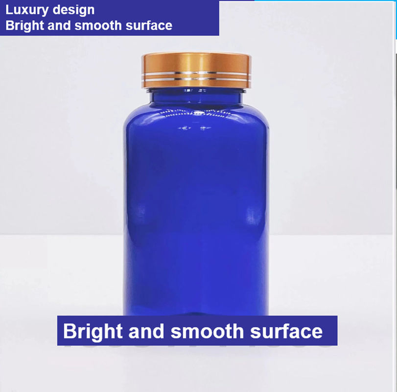 100cc 120cc 150cc 錠剤用プラスチックボトル カプセル 透明 青色 ペット用 再充填可能な プラスチック固体用薬ボトル