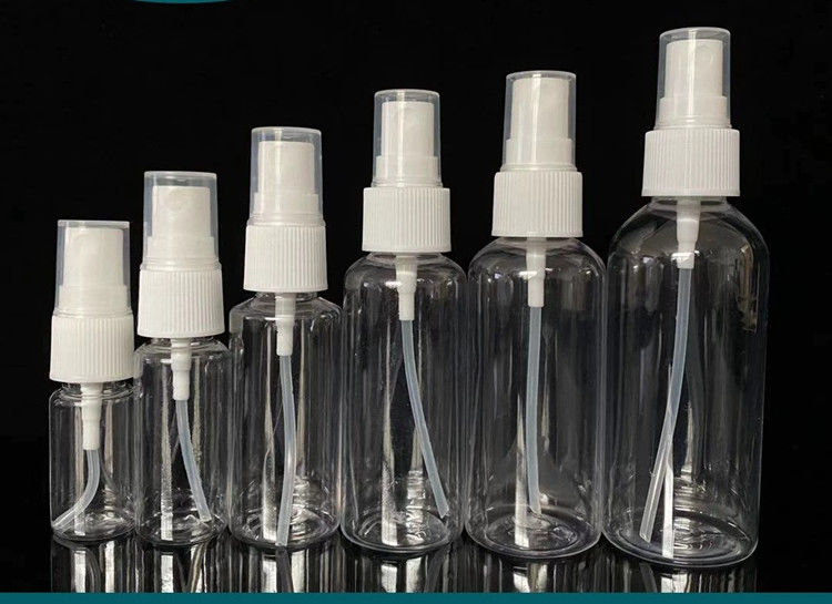 50ml 60ml 100ml PET 透明 丸い オーダーメイド 再充填可能な手消毒剤 丸い 再充填 化粧品 PET プラスチックスプレーボトル