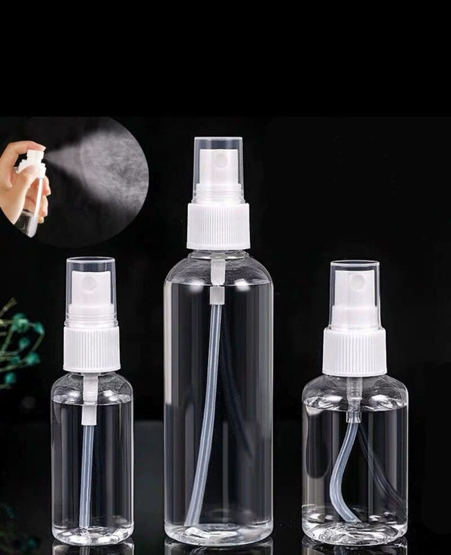 50ml 60ml 100ml PET 透明 丸い オーダーメイド 再充填可能な手消毒剤 丸い 再充填 化粧品 PET プラスチックスプレーボトル